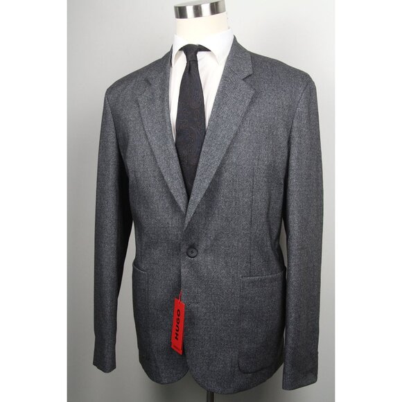 Hugo by Hugo Boss Mens‎ 2-pc suit Gray Modern-Fit Patch Pocket Jacket Size 38S - Picture 6 of 15